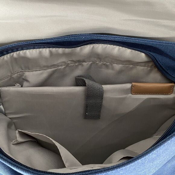 PayPal Pay Later Backpack Blue Canvas Top Load Laptop Travel Office Employee - Picture 8 of 8